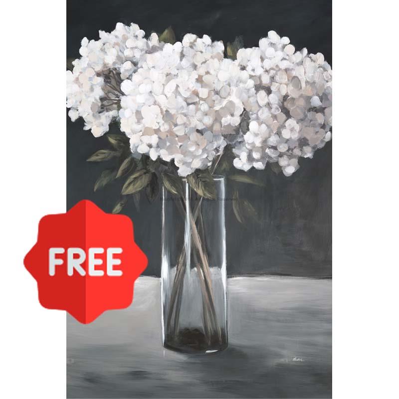 Picture of White Hydrangea Jar