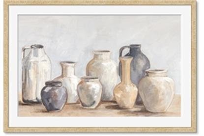 Picture of Vases on wooden table