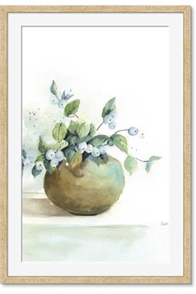 Picture of Vase and Blue Flowers