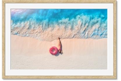 Picture of Girl Sleeping On Beach