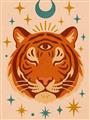 Picture of The third eye tiger _GroupedProduct_Rectangle_Portrait_Unframed_Print_Only_